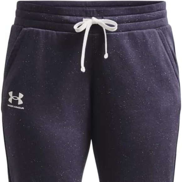[XS] Black/White Speckled Under Armour Sweatpants - Picture 3 of 16